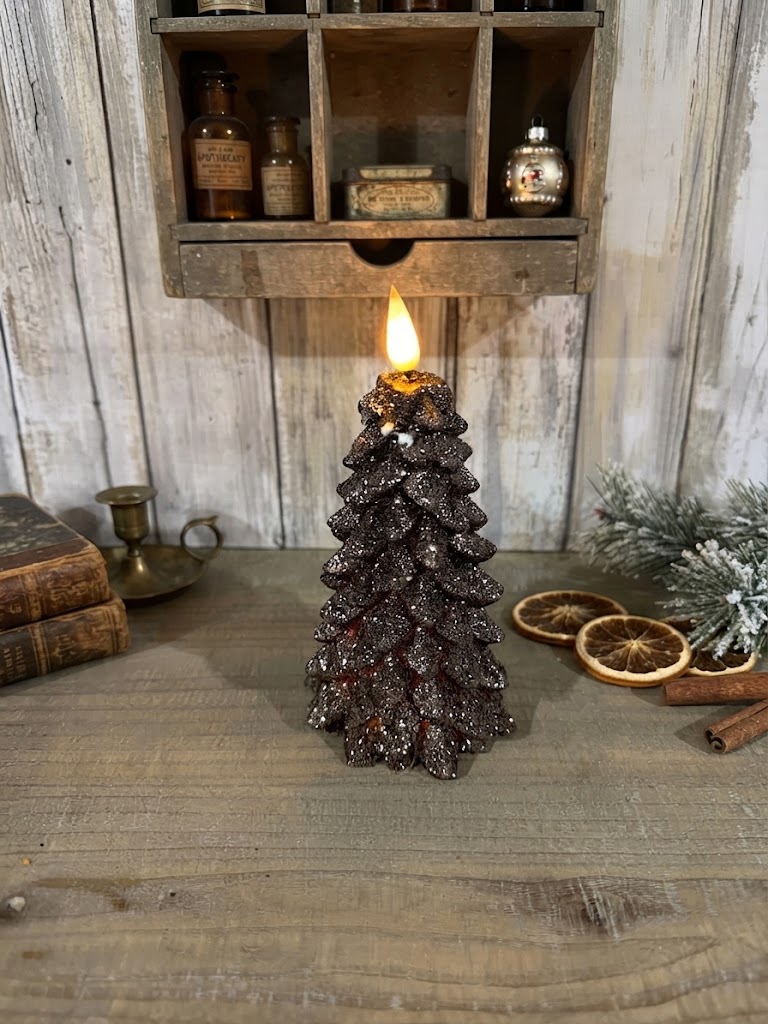 6.5" Bronze LED Tree Candle - Image 2