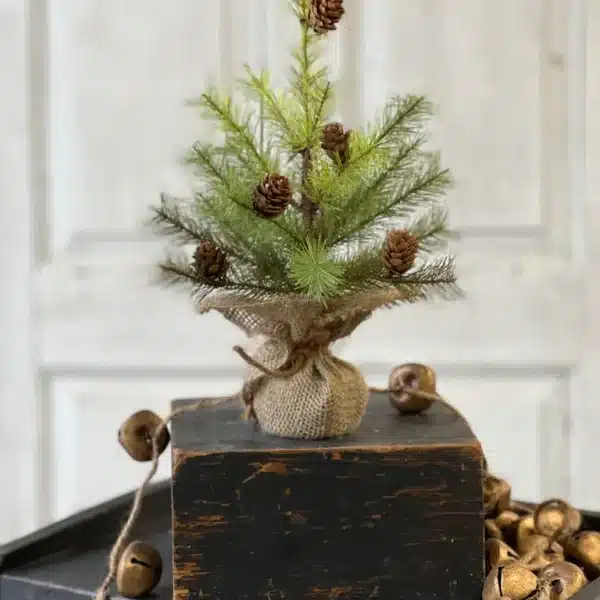 12 " Greenup Pine Tree w/ Cones