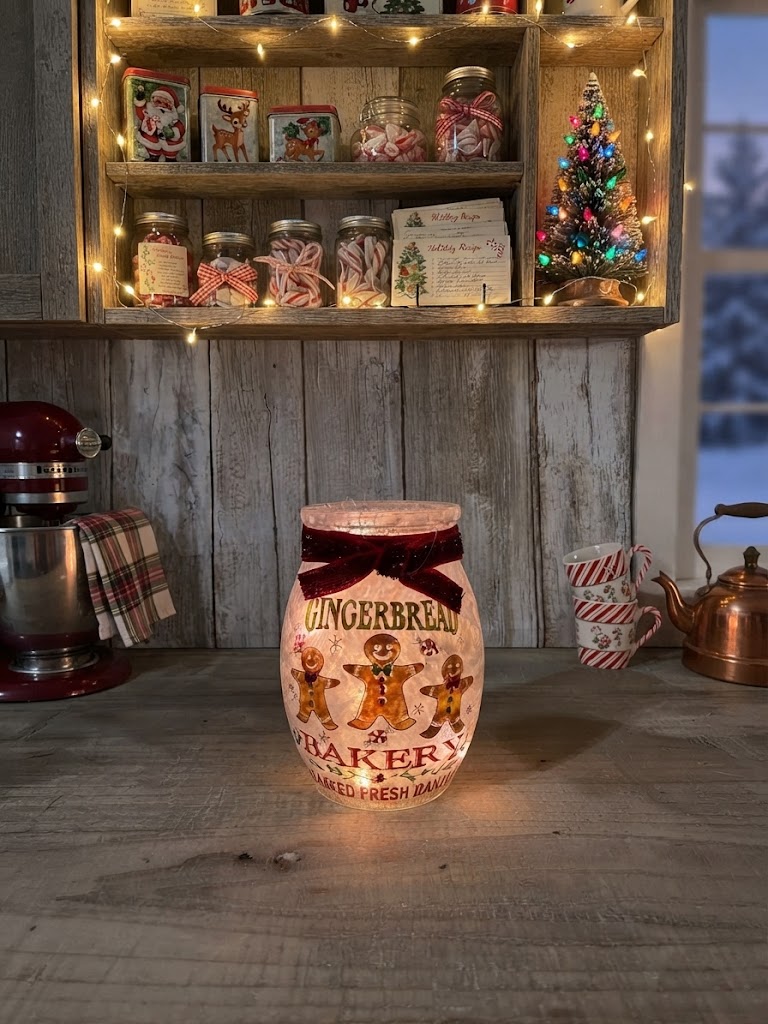Christmas Treat Pre-Lit Jars with Ribbon - Image 3