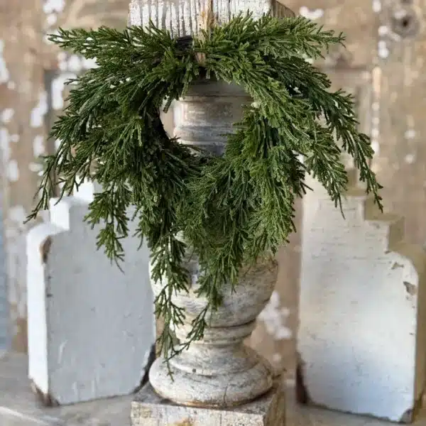 12" Woodland Cedar Hanging Wreath