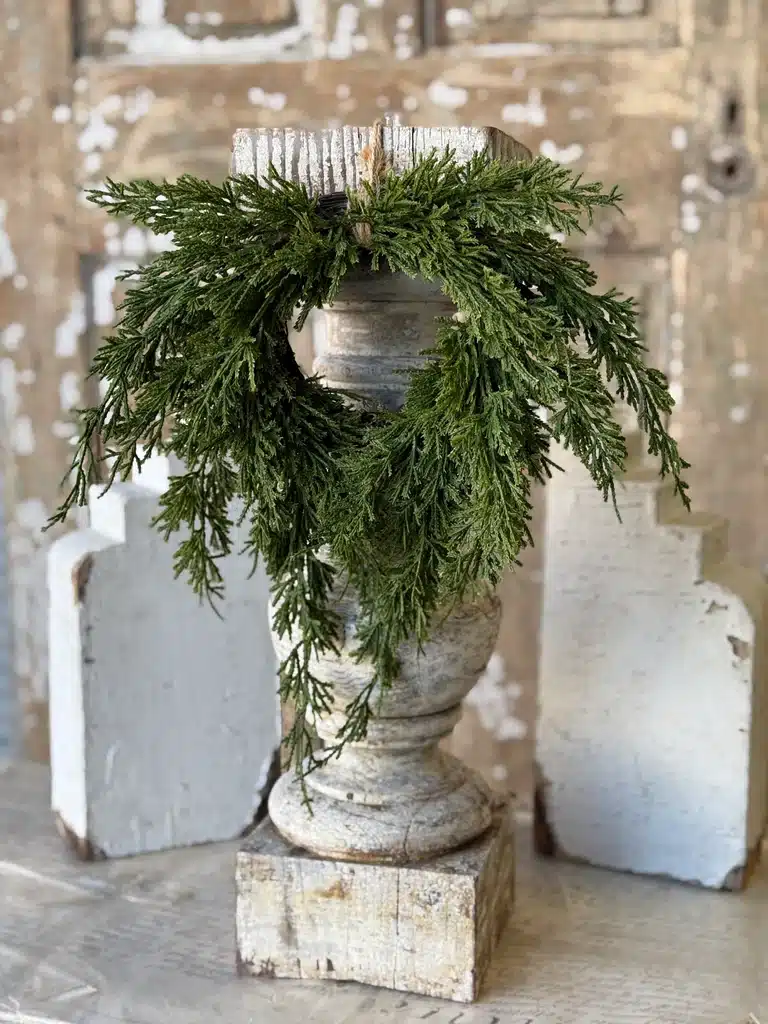 12" Woodland Cedar Hanging Wreath