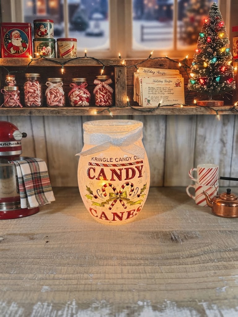 Christmas Treat Pre-Lit Jars with Ribbon - Image 2