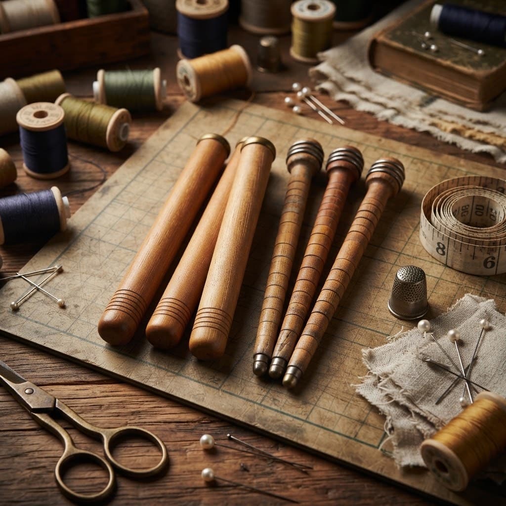 Vintage Wood Bobbins / Set of 6