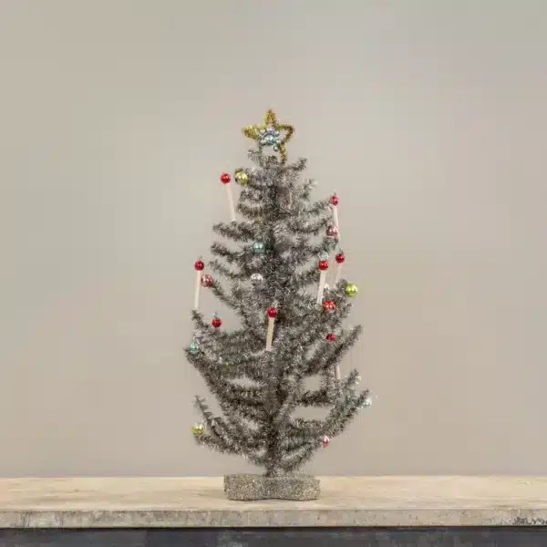 Alternative view of 18" SILVER FESTIVE TREE